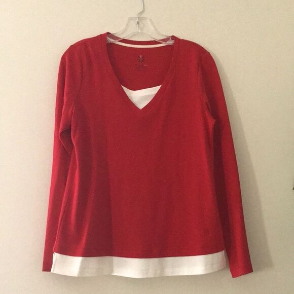 Isaac Mizrahi Live! Essentials Pima Cotton Layered Look Top - Picture 5 of 7